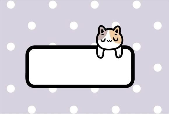 Calico Kawaii Cat Label Review