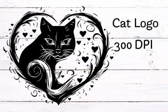 Cat and Heart Logo