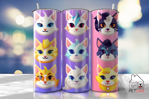 Cat Faces Polka Dot Madness Tumbler