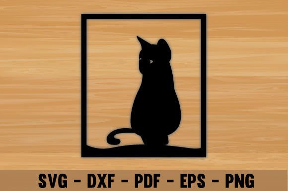 Cat Laser Wall Art Laser Cut File Metal