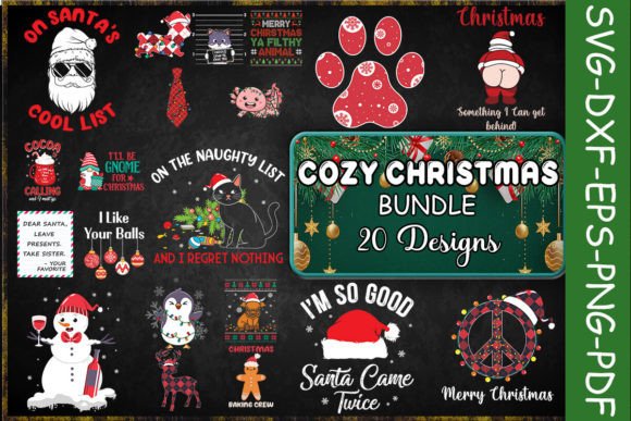 Cozy Christmas SVG Bundle
