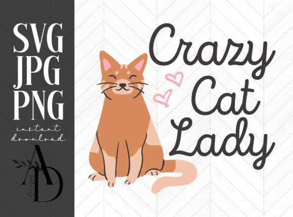 Crazy Cat Lady Orange Kitty Cat Design