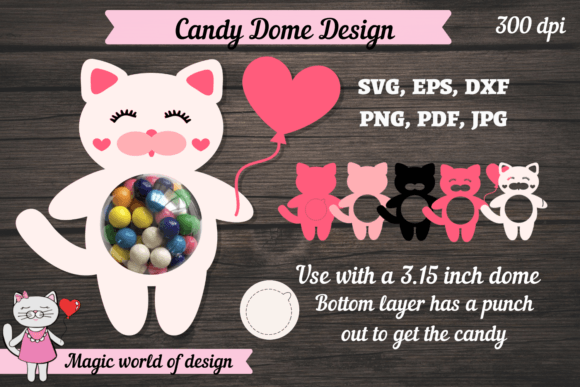 Cute Cat VALENTINE S Day Candy Holder