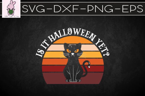 Is It Halloween Yet Black Cat Retro