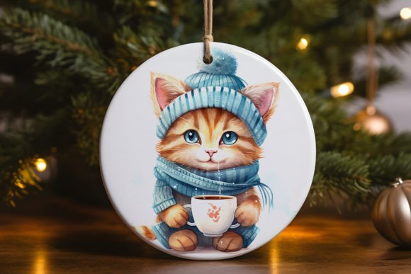 Kitten Tea Cup Ornament