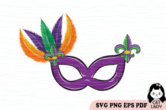 Mardi Gras Mask Clipart SVG PNG