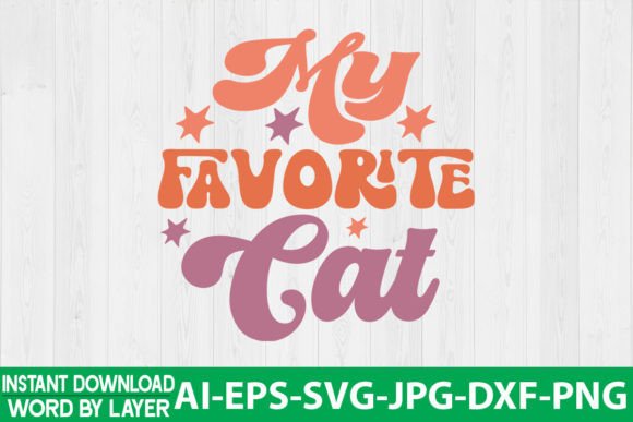 My Favorite Cat Retro Design