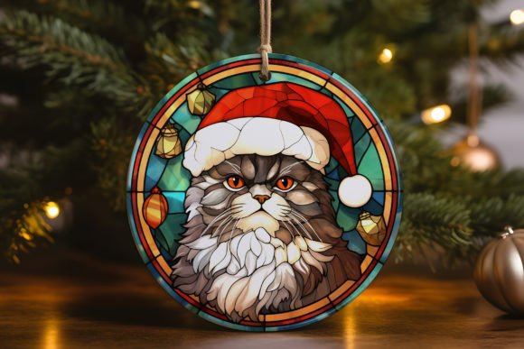 Persian Santa Cat Ornament
