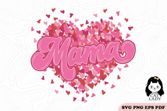 Retro Mama Valentine SVG PNG Sublimation