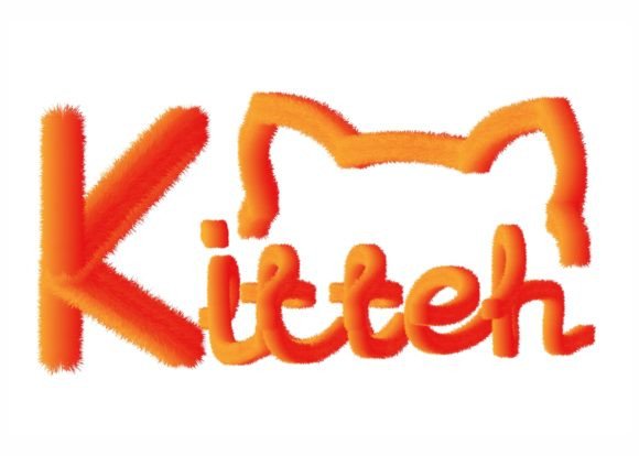 Typography Design - Kitten