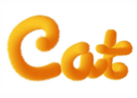 Typography Design - Orange Cat