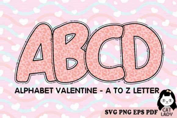 Valentine Alphabet SVG PNG Sublimation